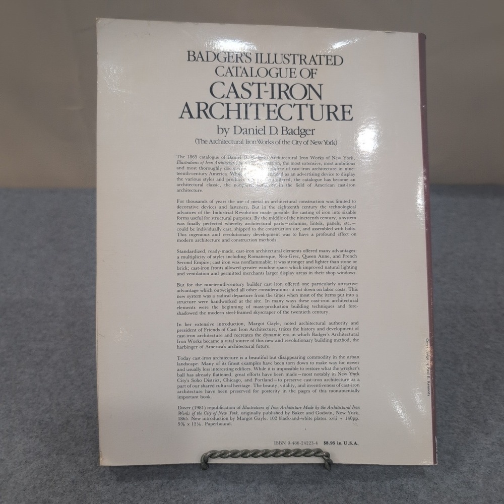 Badger's Illustrated Catalogue of Cast-Iron Architecture Daniel D Badger 1981 - Picture 2 of 3